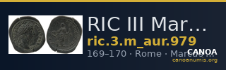 RIC III Marcus Aurelius 979 — CANOA