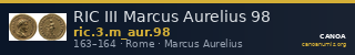RIC III Marcus Aurelius 98 — CANOA