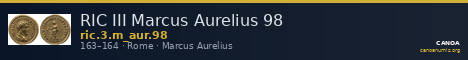 RIC III Marcus Aurelius 98 — CANOA