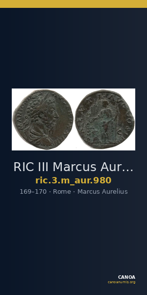 RIC III Marcus Aurelius 980 — CANOA