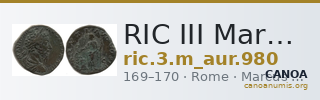 RIC III Marcus Aurelius 980 — CANOA