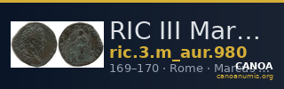 RIC III Marcus Aurelius 980 — CANOA