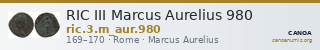 RIC III Marcus Aurelius 980 — CANOA