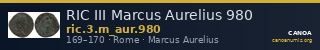 RIC III Marcus Aurelius 980 — CANOA
