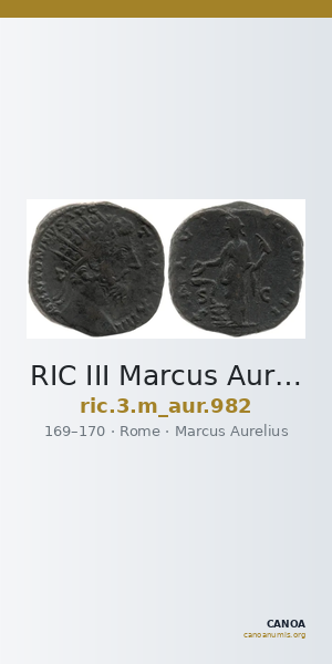 RIC III Marcus Aurelius 982 — CANOA