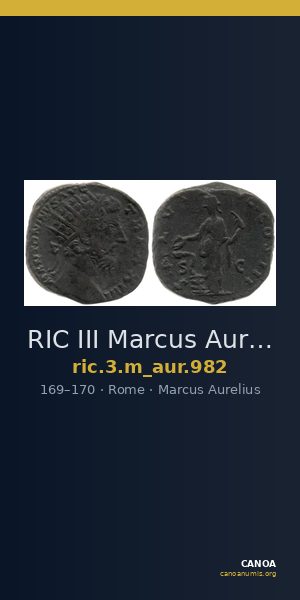 RIC III Marcus Aurelius 982 — CANOA