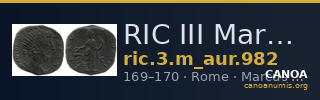 RIC III Marcus Aurelius 982 — CANOA