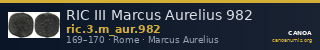 RIC III Marcus Aurelius 982 — CANOA