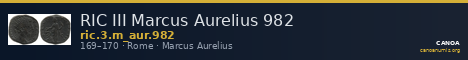 RIC III Marcus Aurelius 982 — CANOA