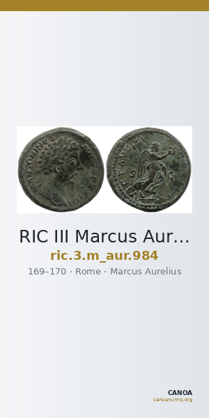 RIC III Marcus Aurelius 984 — CANOA