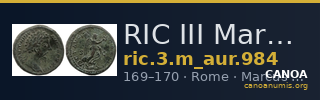 RIC III Marcus Aurelius 984 — CANOA