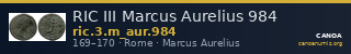RIC III Marcus Aurelius 984 — CANOA