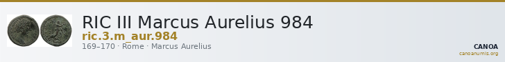 RIC III Marcus Aurelius 984 — CANOA