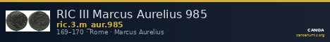 RIC III Marcus Aurelius 985 — CANOA