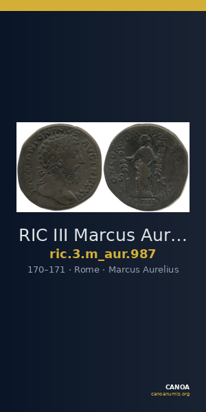 RIC III Marcus Aurelius 987 — CANOA