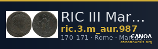 RIC III Marcus Aurelius 987 — CANOA