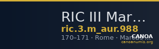 RIC III Marcus Aurelius 988 — CANOA