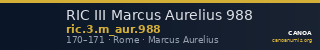 RIC III Marcus Aurelius 988 — CANOA