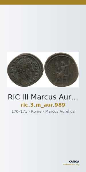 RIC III Marcus Aurelius 989 — CANOA