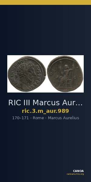 RIC III Marcus Aurelius 989 — CANOA