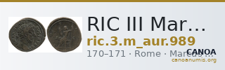 RIC III Marcus Aurelius 989 — CANOA