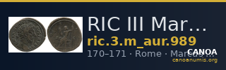 RIC III Marcus Aurelius 989 — CANOA