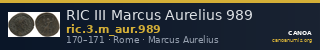 RIC III Marcus Aurelius 989 — CANOA