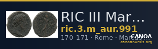 RIC III Marcus Aurelius 991 — CANOA