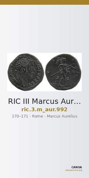 RIC III Marcus Aurelius 992 — CANOA