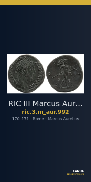RIC III Marcus Aurelius 992 — CANOA