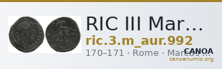 RIC III Marcus Aurelius 992 — CANOA