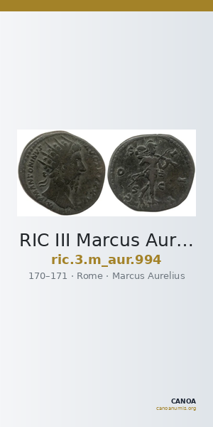 RIC III Marcus Aurelius 994 — CANOA
