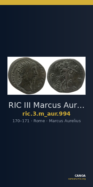 RIC III Marcus Aurelius 994 — CANOA