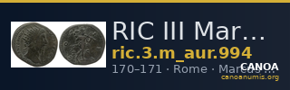 RIC III Marcus Aurelius 994 — CANOA