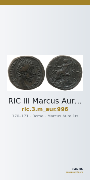 RIC III Marcus Aurelius 996 — CANOA
