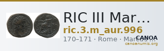 RIC III Marcus Aurelius 996 — CANOA