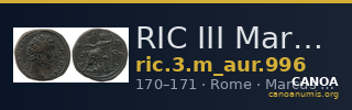 RIC III Marcus Aurelius 996 — CANOA