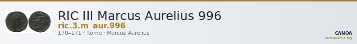 RIC III Marcus Aurelius 996 — CANOA