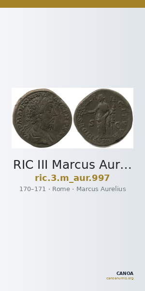 RIC III Marcus Aurelius 997 — CANOA