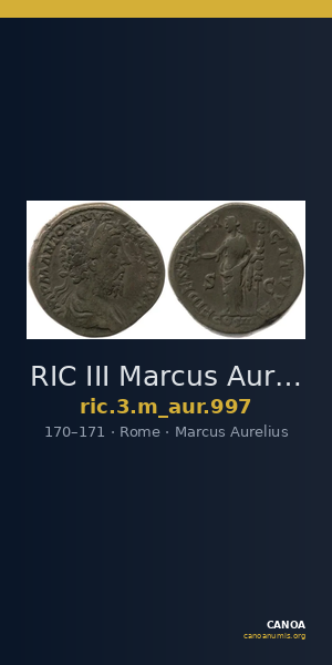 RIC III Marcus Aurelius 997 — CANOA