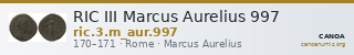 RIC III Marcus Aurelius 997 — CANOA