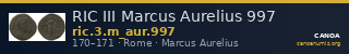 RIC III Marcus Aurelius 997 — CANOA