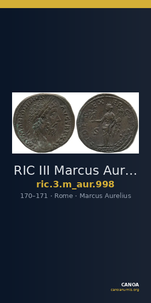 RIC III Marcus Aurelius 998 — CANOA