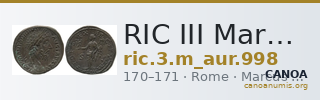 RIC III Marcus Aurelius 998 — CANOA