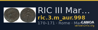 RIC III Marcus Aurelius 998 — CANOA