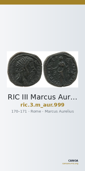 RIC III Marcus Aurelius 999 — CANOA