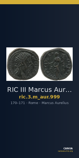 RIC III Marcus Aurelius 999 — CANOA