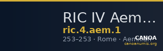 RIC IV Aemilian 1 — CANOA