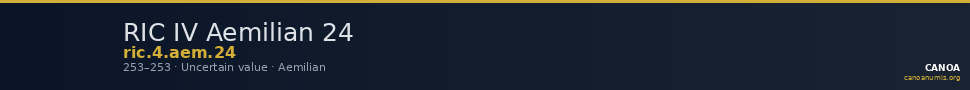 RIC IV Aemilian 24 — CANOA