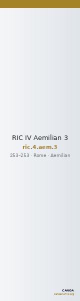 RIC IV Aemilian 3 — CANOA